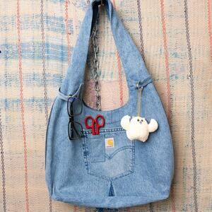 Upcycled carhartt hobo bag